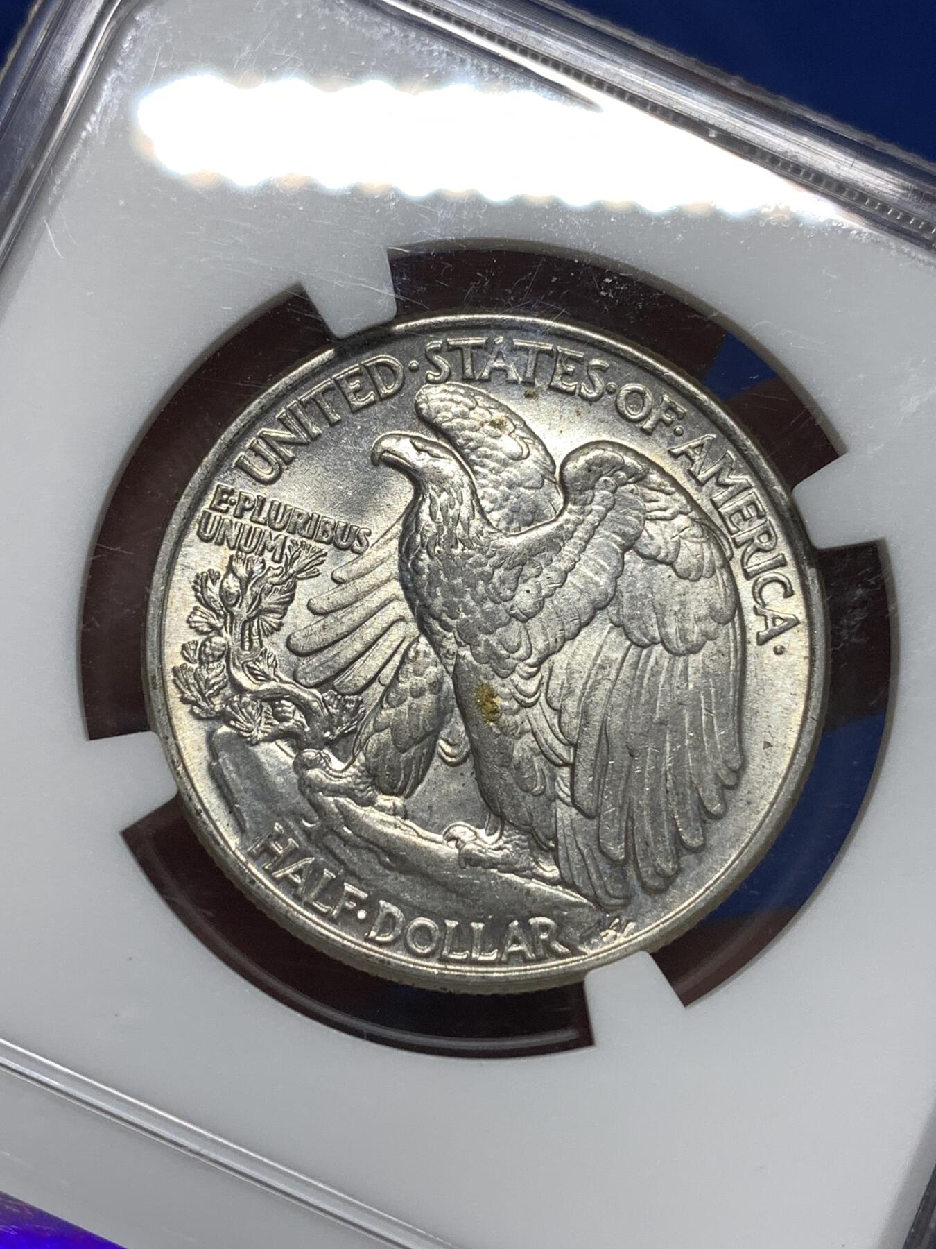 《竞宝斋》第296场- 周日，周一  2场连拍 （全场包邮） NGC MS64 美国1943行走女神半圆