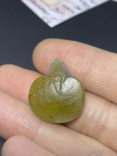 和田玉青花籽料龙龟 - 和田玉青花籽料龙龟