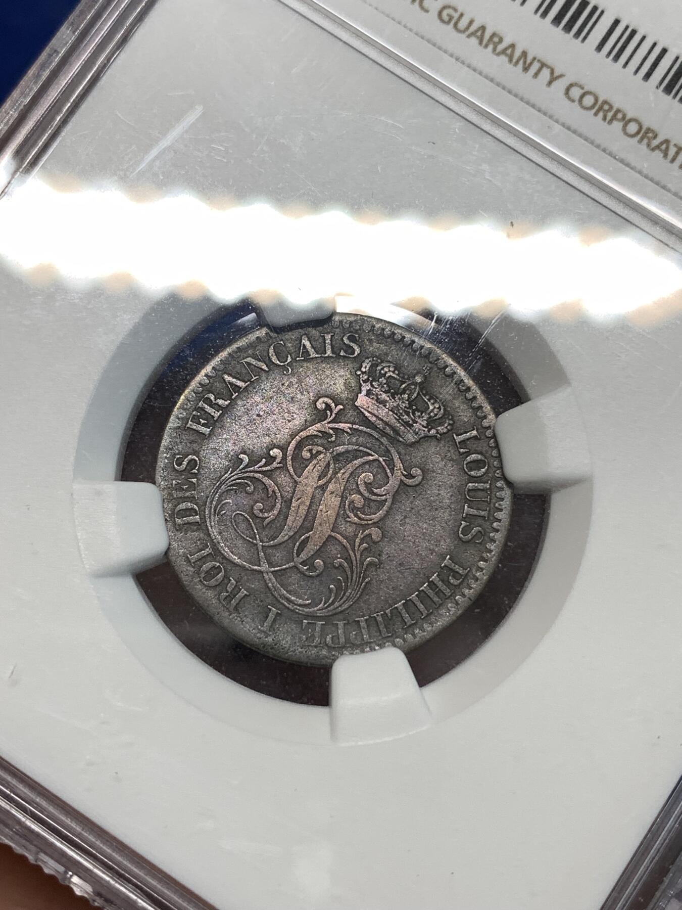 《竞宝斋》第296场- 周日，周一  2场连拍 （全场包邮） NGC VF35 法属圭亚那 1846年A厂10分  路易菲利普一世 MA-VF品相在售RMB508元