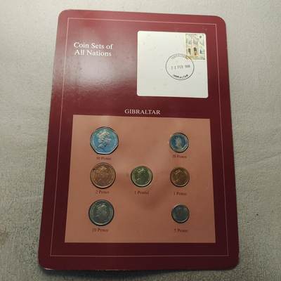 0起1加再包邮-纯粹捡漏拍-347富兰克林·世界各国硬币系列邮币卡专场 - 【富兰克林·世界各国硬币系列邮币卡】直布罗陀