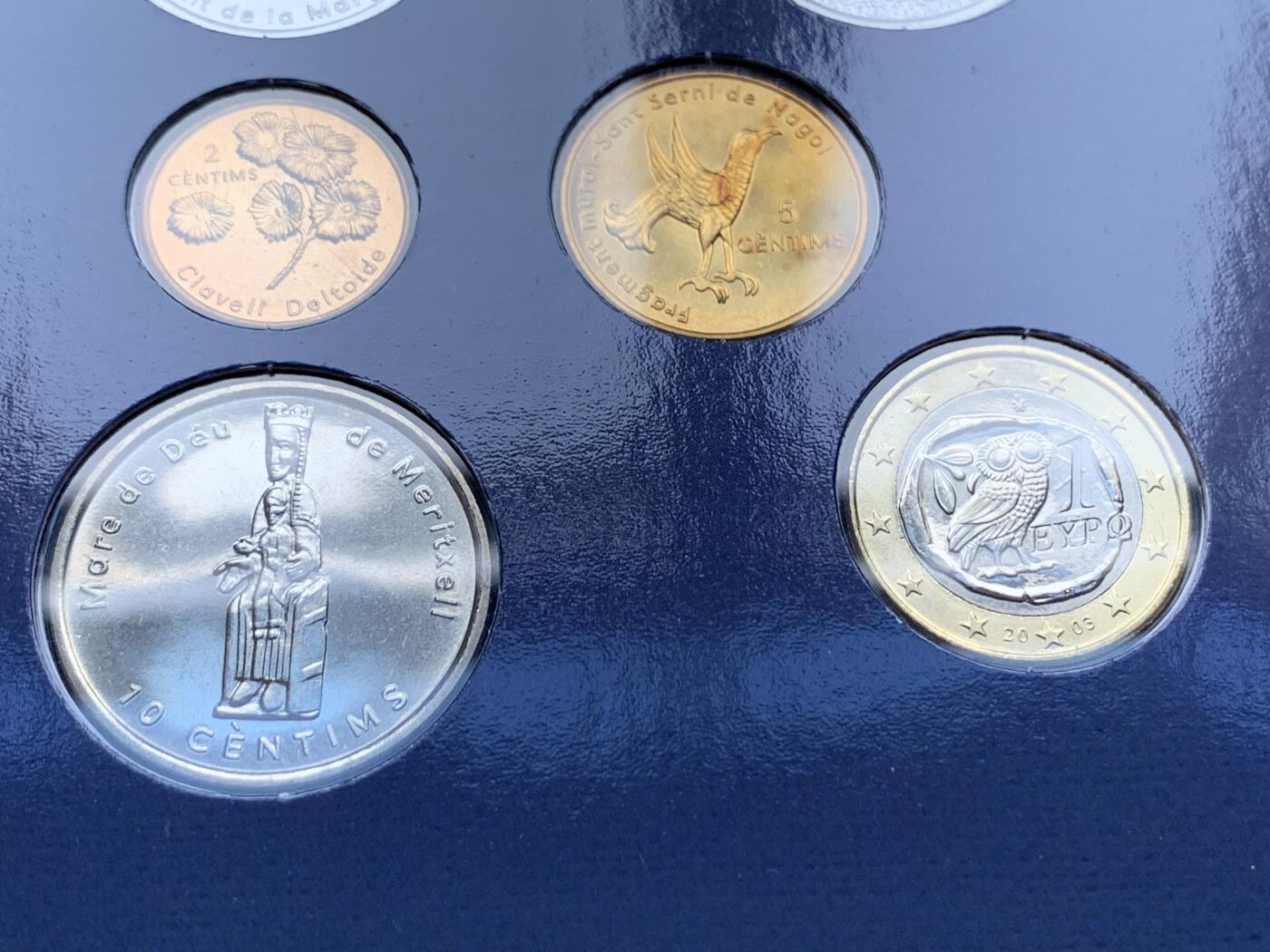 《竞宝斋》第296场- 周日，周一  2场连拍 （全场包邮） 安道尔2003年官方7枚卡装套币