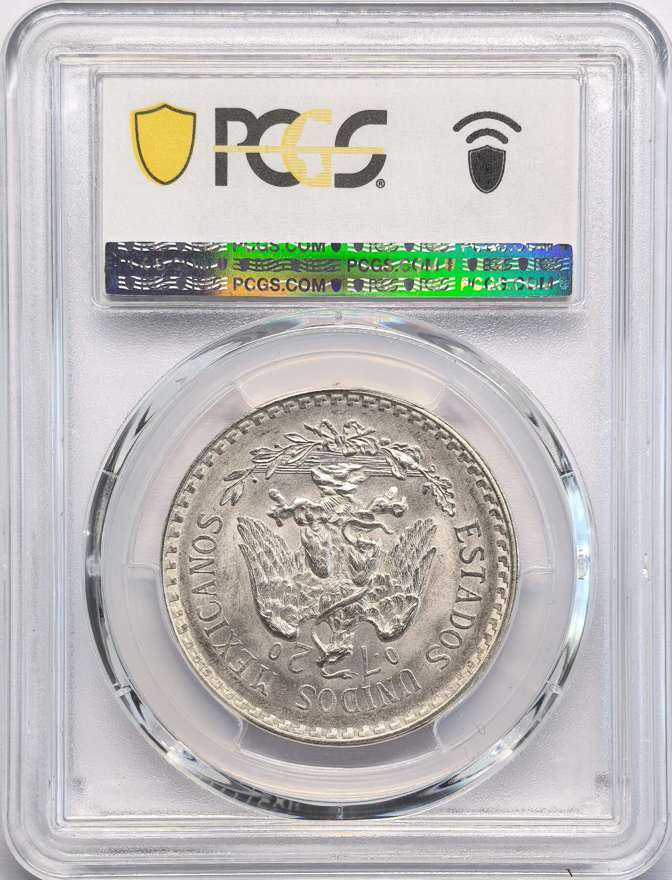 凡希社世界钱币微拍第二百八十期 1944M墨西哥射线自由帽银比索PCGS-MS65