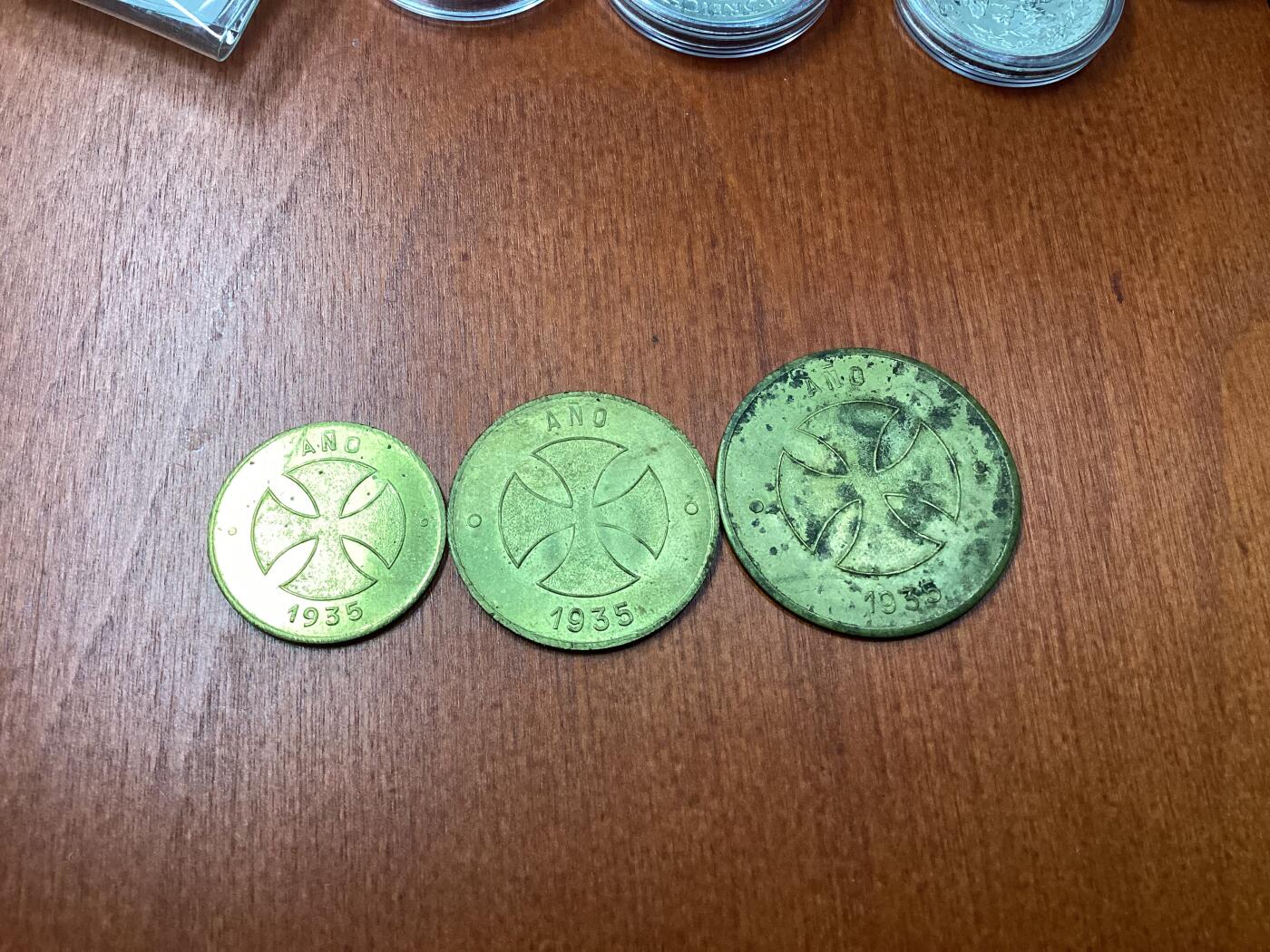 长老汇龙年精选第二十一场拍卖 1935西班牙巴萨罗那6枚1套，含1,2,5，5,10,25面值代币，罕见！