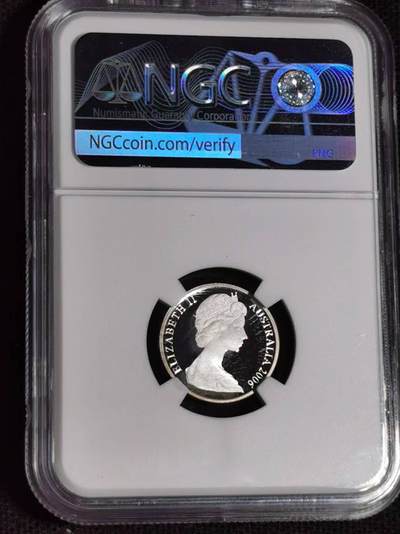 刘世昌艺术品销售中心～虎踞龙蟠*金杨在线联拍群第521期 澳大利亚2006年5分精制银币（NGC   PF69UC   串号：6335092-002）1枚。）