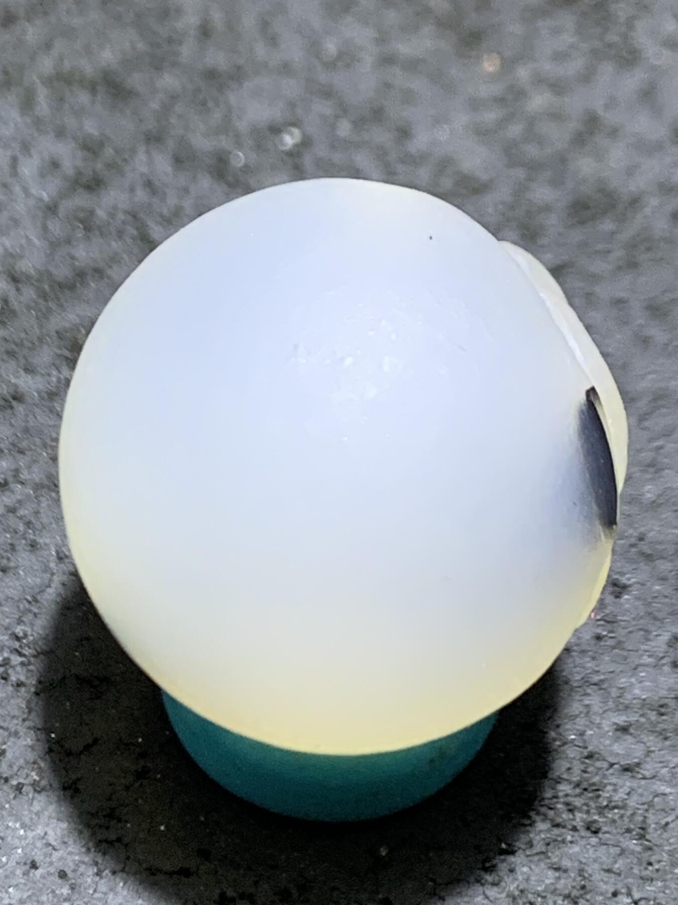 精美亚光高玉化海洋玉髓手工雕刻得道成佛意境圆珠一个