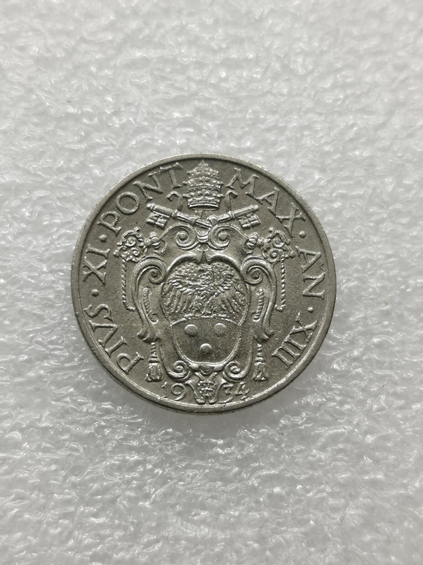 四叶草钱币 第3场 散币 小银币 梵蒂冈1934年20分镍币