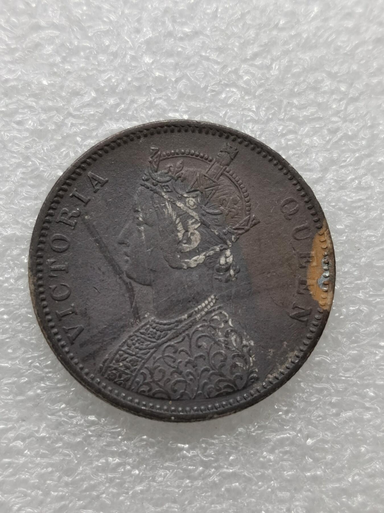四叶草钱币 第3场 散币 小银币 英属印度1875年1卢比银币