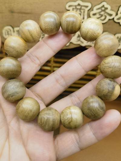 颜紫熹品牌商务订制款货品第1期 - 星洲系加里曼丹沉香单圈大珠径素款手串