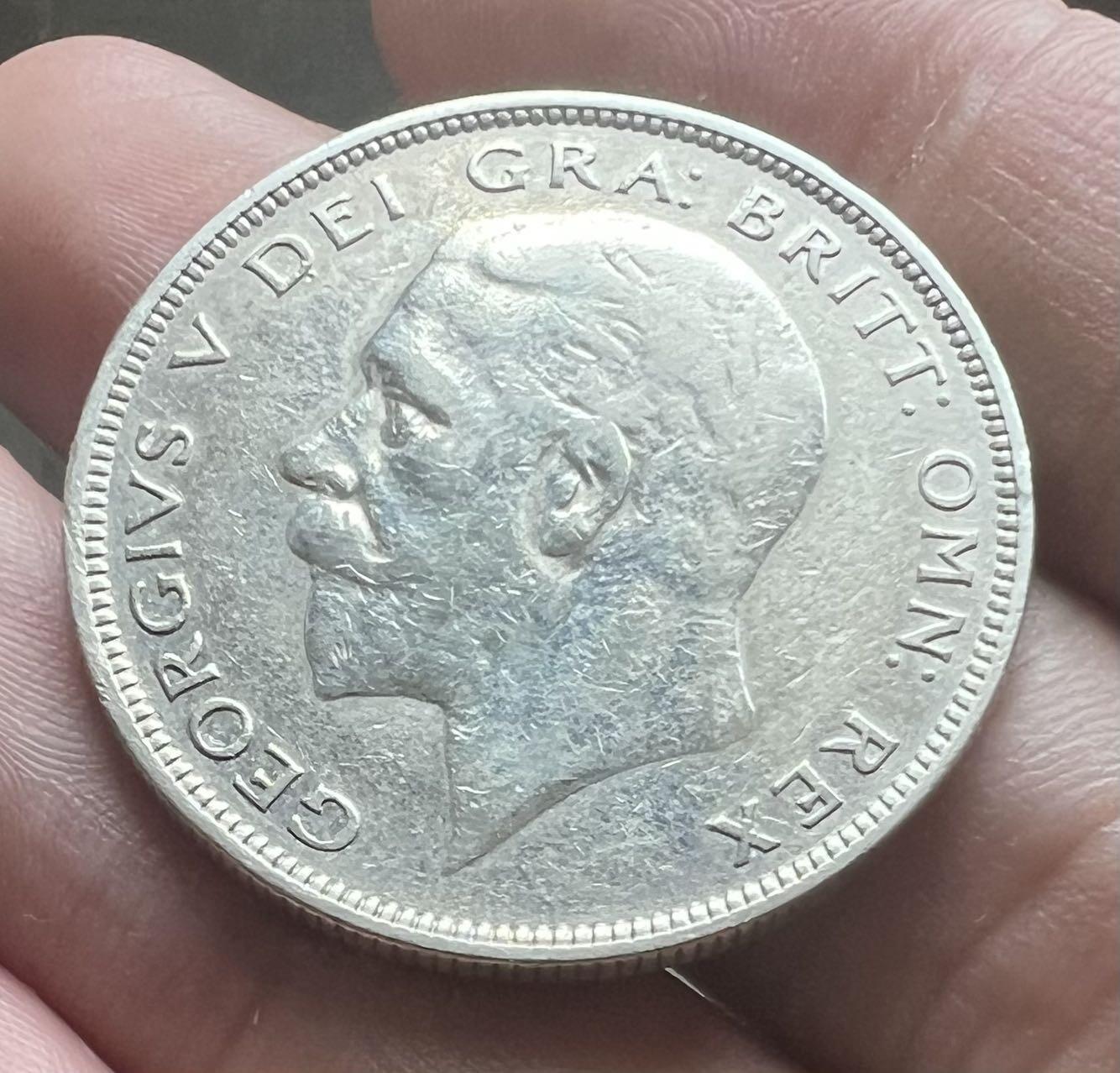 欧洲银币专场第三期全场包邮 1935英国乔治五世1/2克朗银币