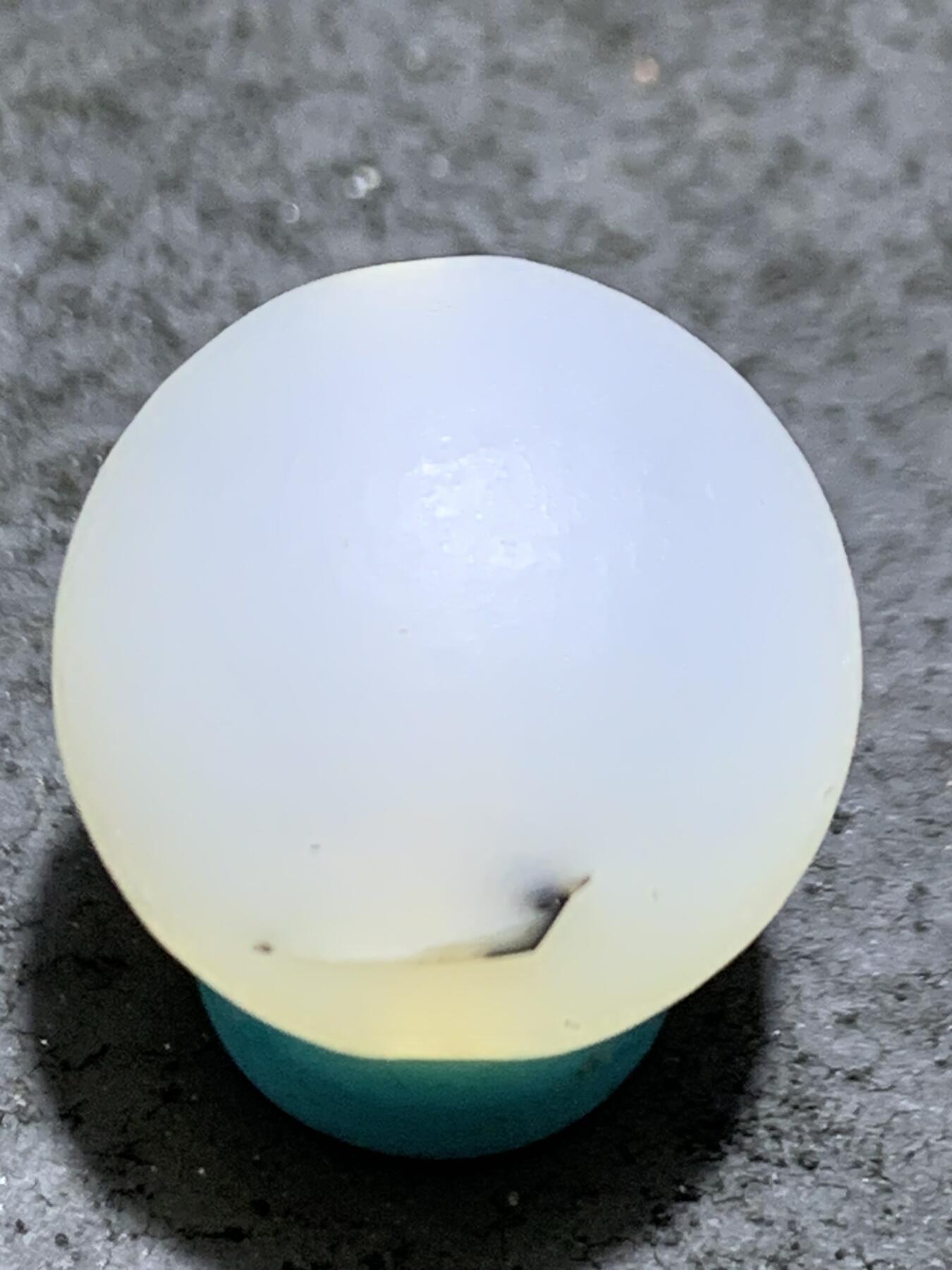 精美亚光高玉化海洋玉髓手工雕刻得道成佛意境圆珠一个