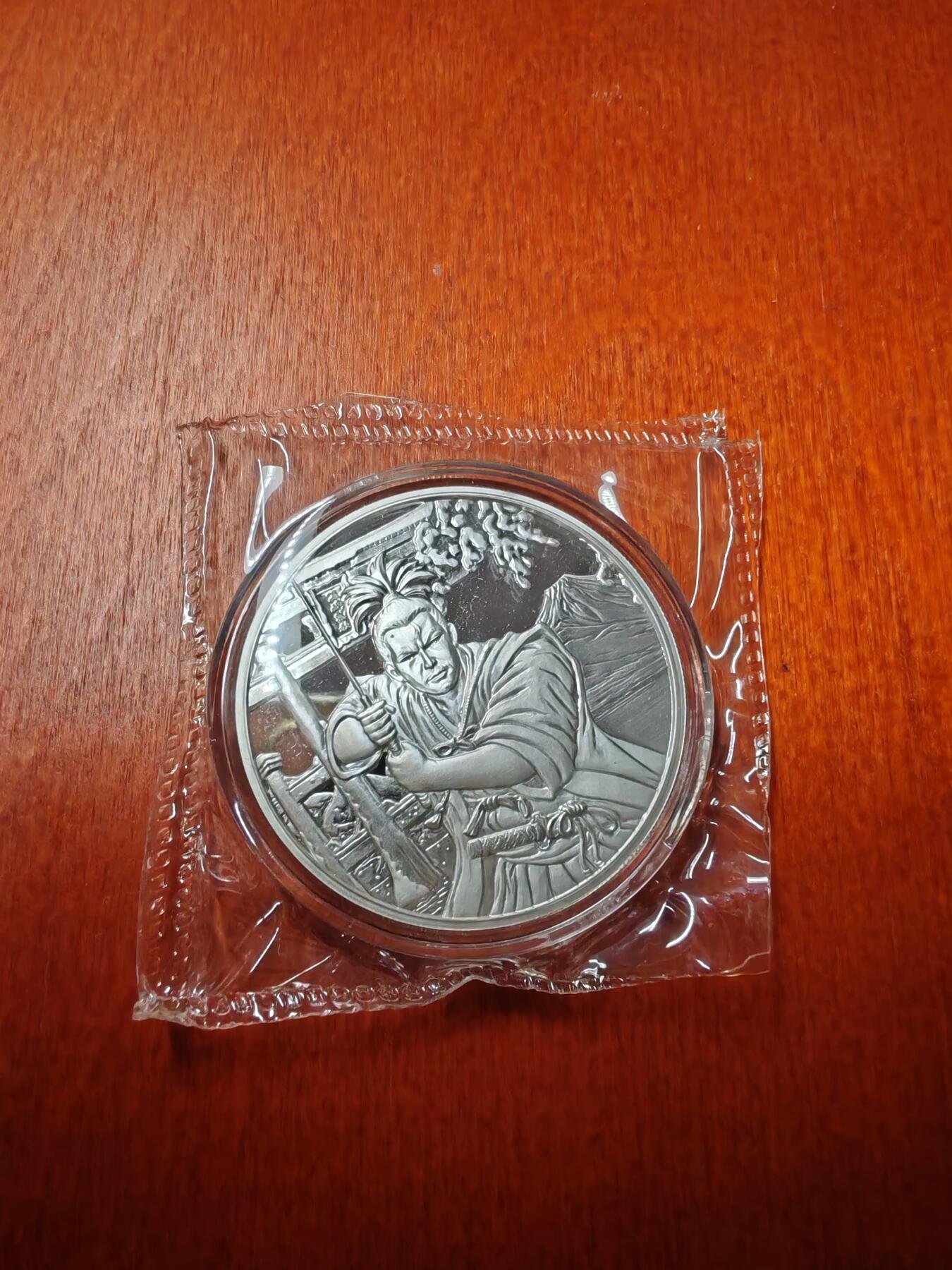 长老汇龙年精选第二十一场拍卖 2022斐济日本武士50分1盎司精制银币，有盒无证