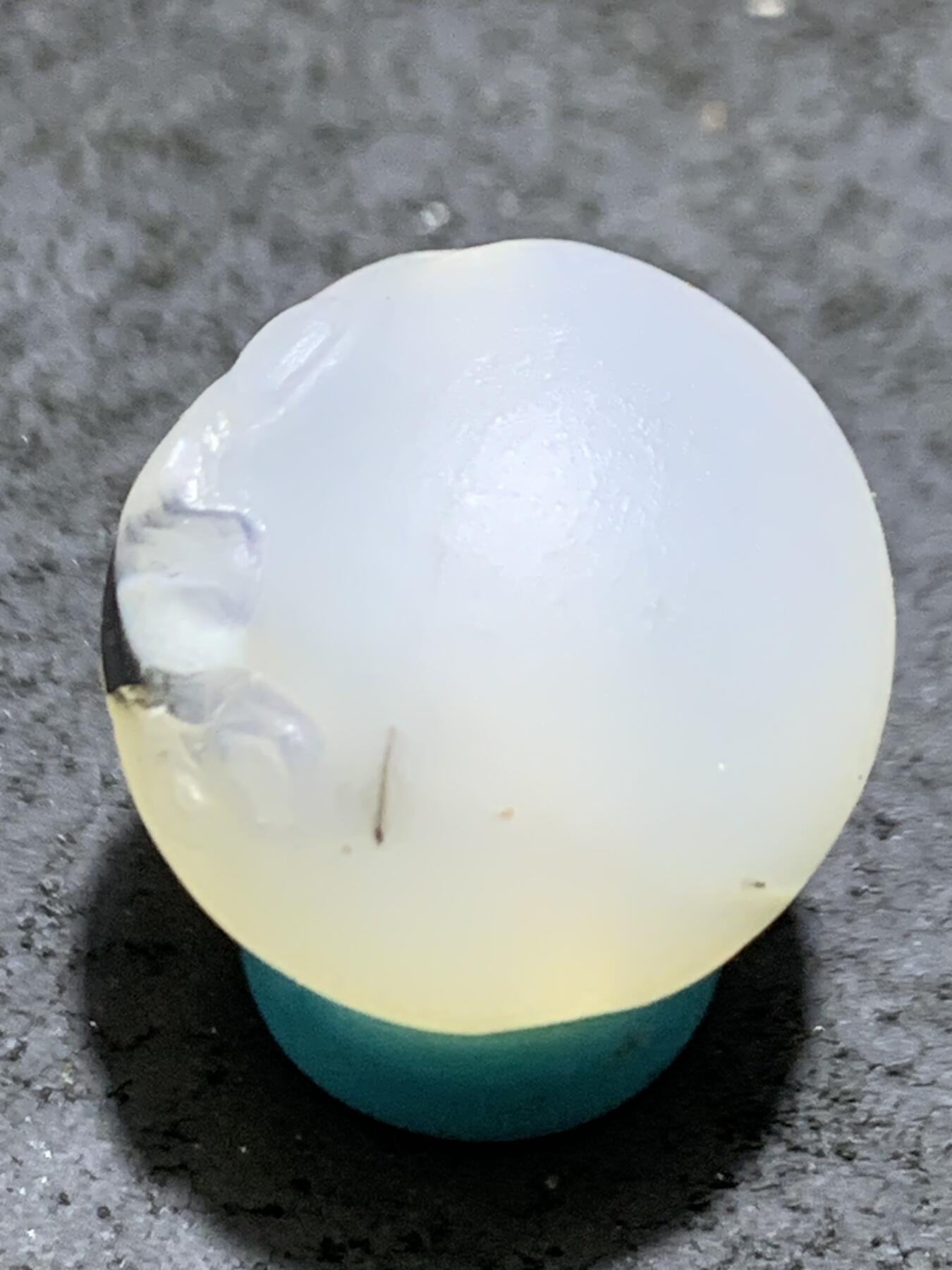 精美亚光高玉化海洋玉髓手工雕刻得道成佛意境圆珠一个