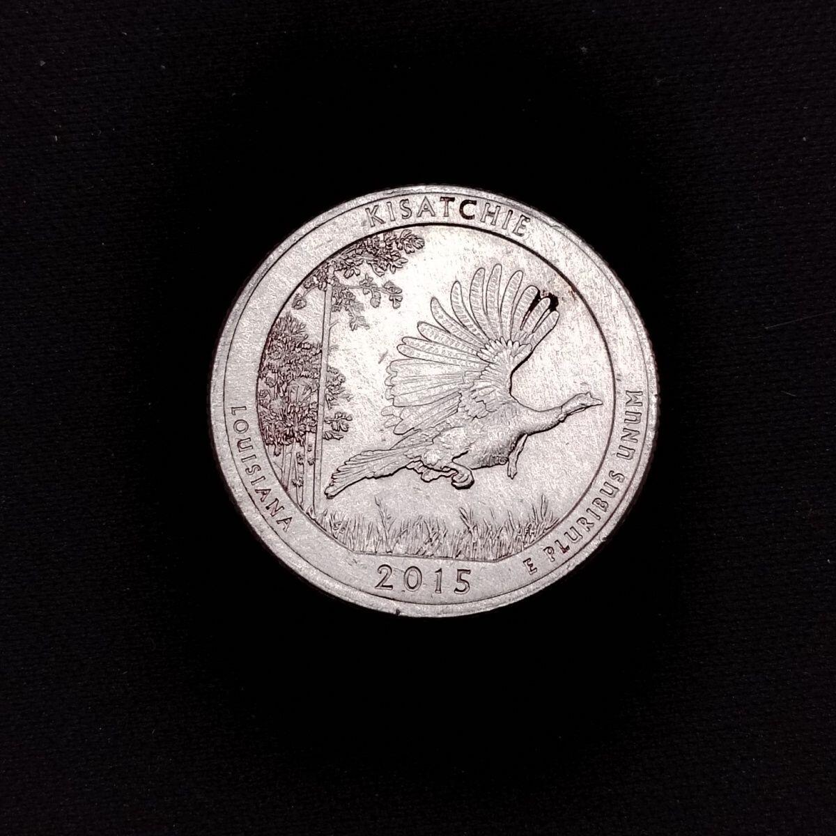 240810 2015 美国基萨奇国家公园纪念硬币 25分 5.67g 铜镍随机发货80219