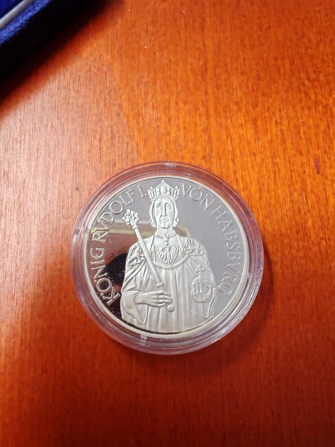 长老汇龙年精选第二十一场拍卖 1991奥地利帝王系列之鲁道夫一世100先令精制银币，盒证全