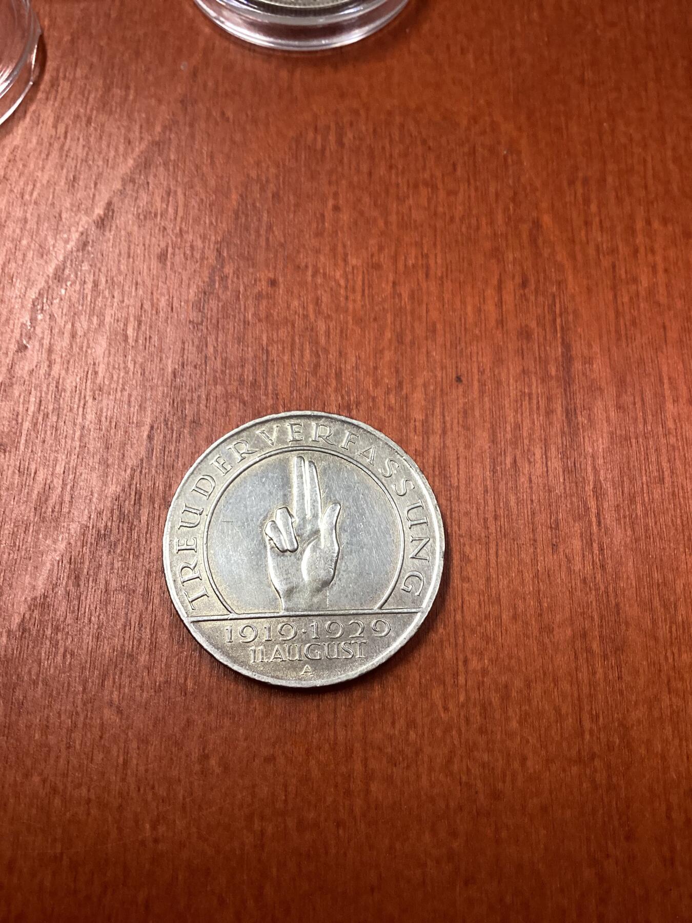 长老汇龙年精选第二十一场拍卖 1929A德国魏玛时期莱茵解放兴登堡3马克银币