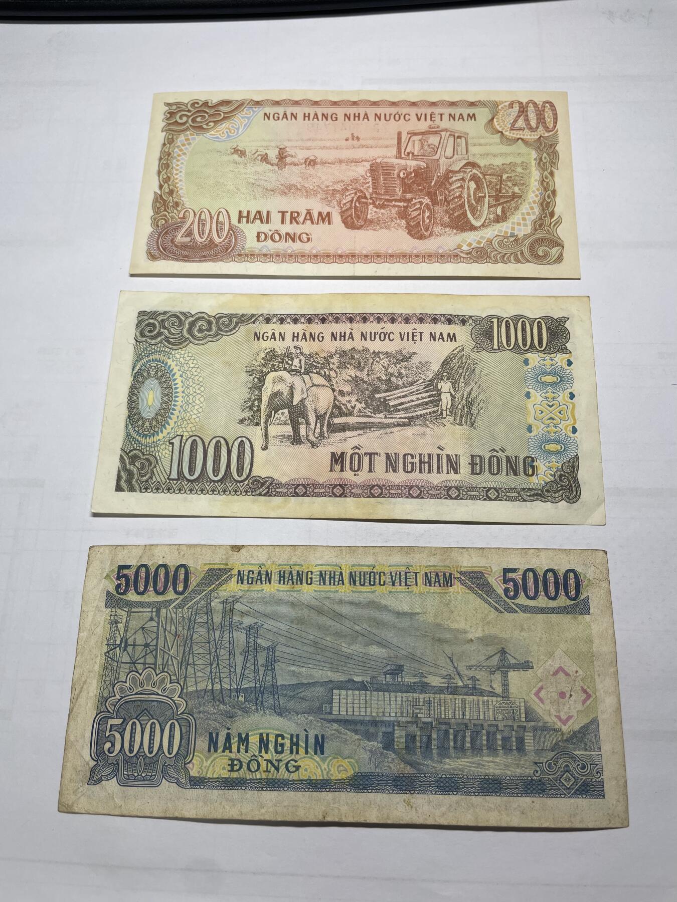 2024年集古藏今外币拍卖第十二期-第10场—（总第120拍-纸币专场），本期拍完结算一次，发货时间为2-3天，发货完成后继续新的一期拍卖。 越南三张