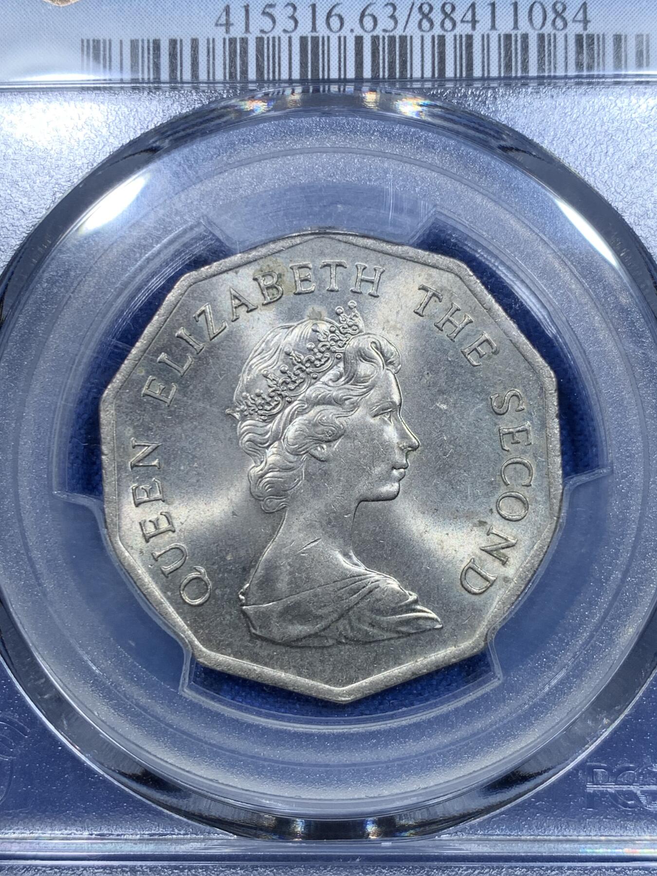 《竞宝斋》第297场- 周日，周一  2场连拍 （全场包邮） PCGS MS63 香港1978多边形五元 大热品种 两面转光犀利 78是三个年份中最少的 好品非常不易