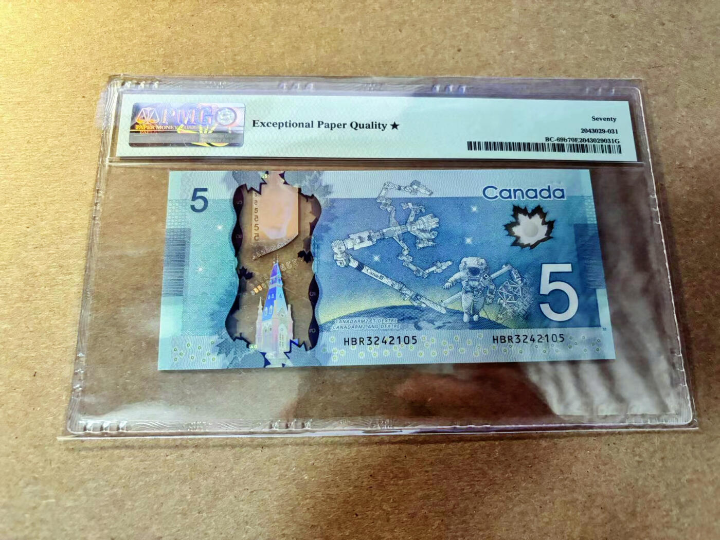 【Blue Auction】✨世界纸币精拍第526期【精】 【满分 冠军分】加拿大 2013年5元 PMG70EPQ 星星