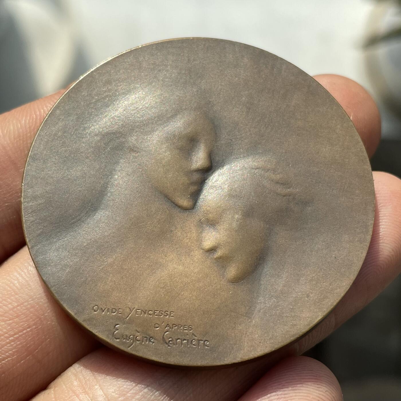 「木头集藏」章牌精品专场！ O.Yencesse～法国“国际调解”铜章  直径：45 mm，原盒正常使用