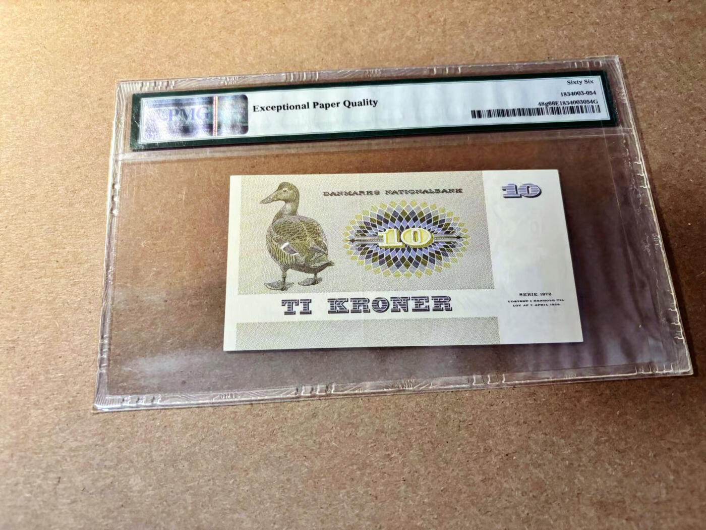 【Blue Auction】✨世界纸币精拍第526期【精】 丹麦 1977年10克朗 PMG66EPQ 