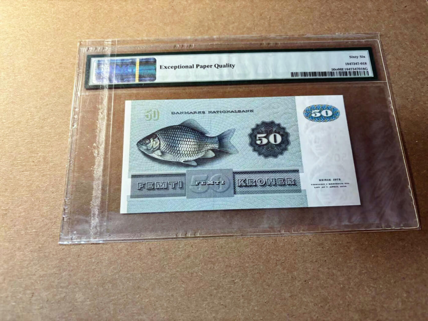 【Blue Auction】✨世界纸币精拍第526期【精】 丹麦 1998年50克朗 PMG66EPQ 
