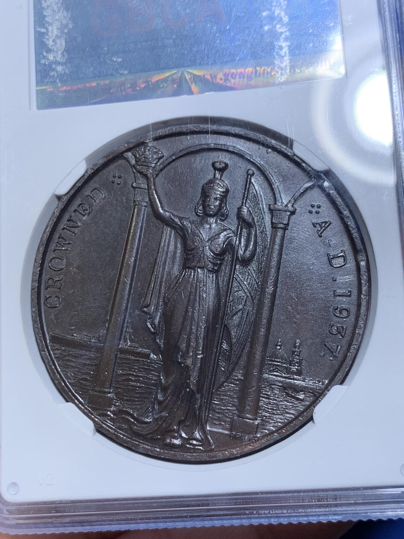 《竞宝斋》第297场- 周日，周一  2场连拍 （全场包邮） 公博 MS61 英国1937爱德华八世加冕纪念铜章