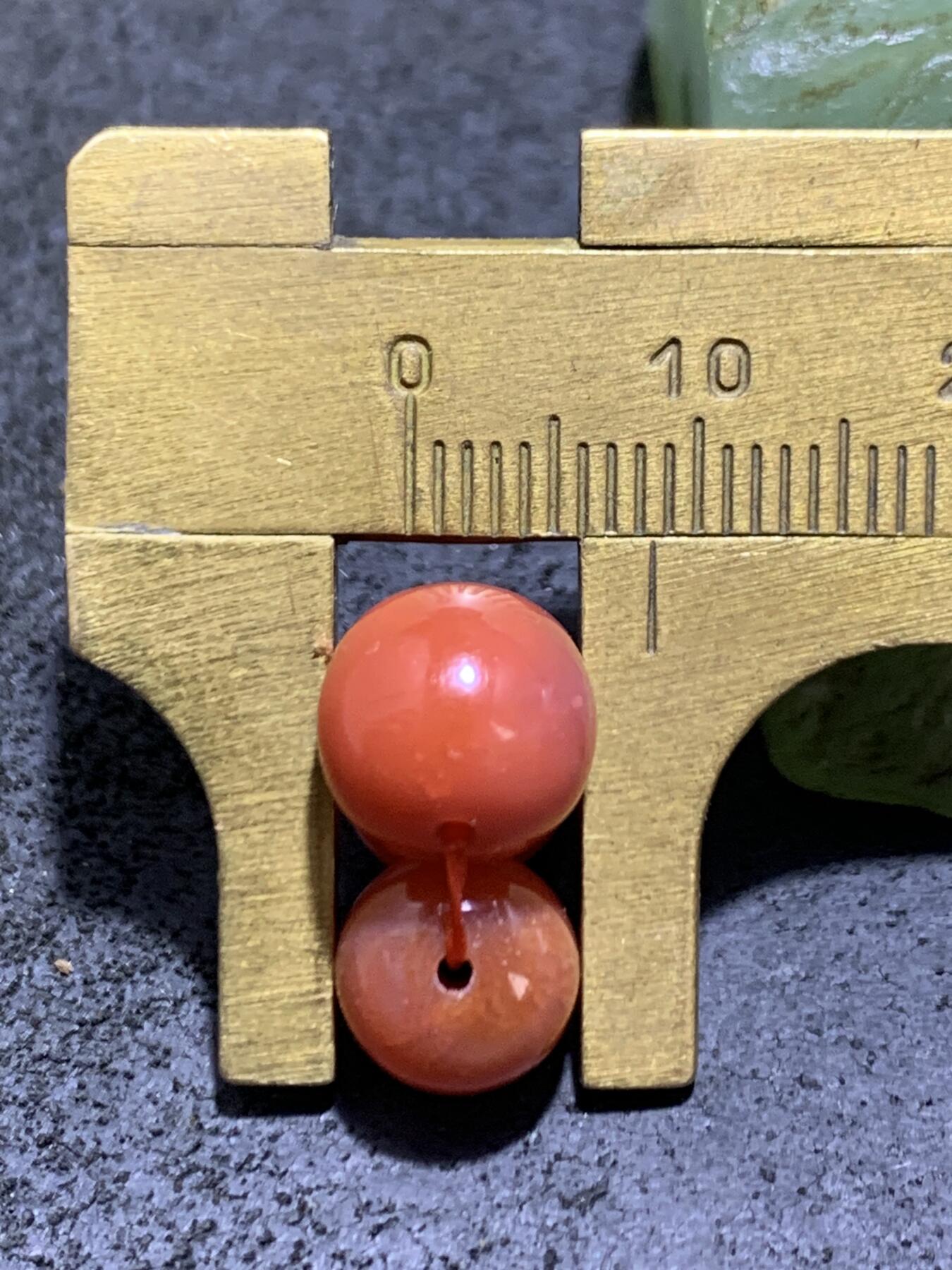 冻料柿子红南红玛瑙老形桶珠三颗！配串利器！