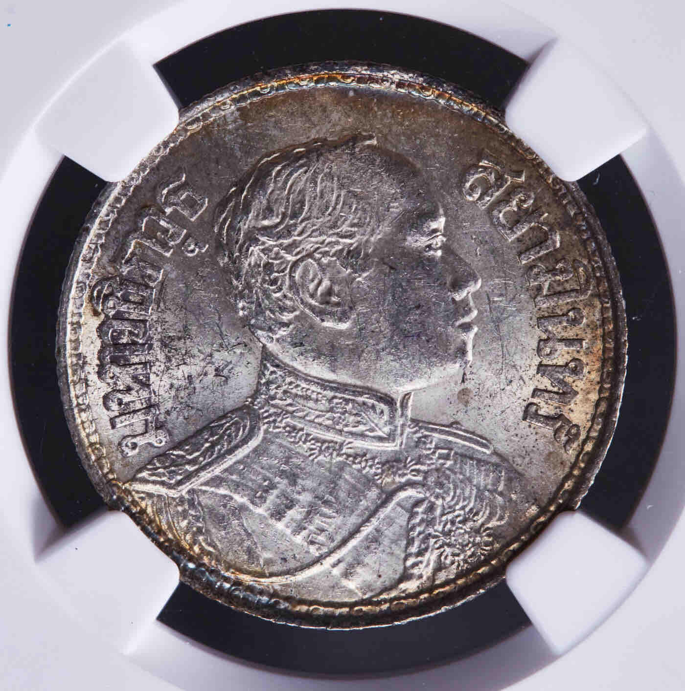 泰国1916年拉玛六世大象1铢银币 NGC-MS62 