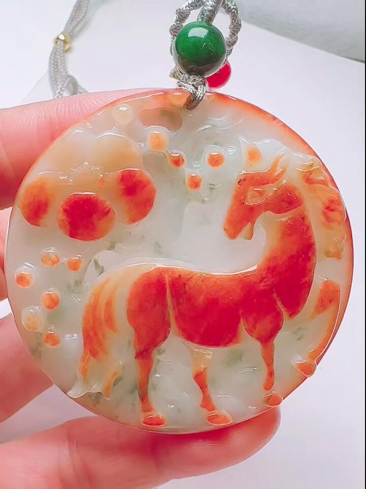 珠宝文玩专场 新货漏，天然 A货高货翡翠吊坠