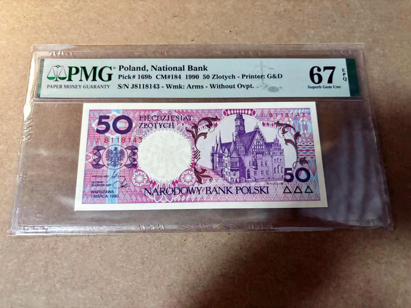 【Blue Auction】✨世界纸币精拍第527期【精】 波兰 1990年50兹罗提 PMG67EPQ 高分