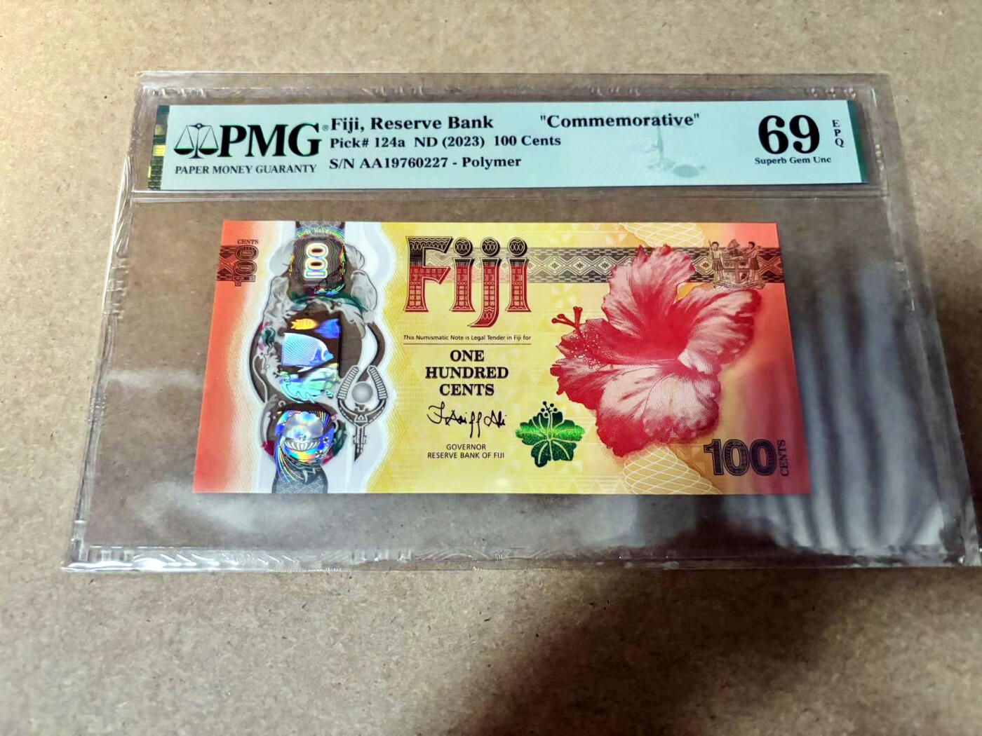 【Blue Auction】✨世界纸币精拍第527期【精】 【AA】斐济 2023年100分 PMG69EPQ 近满分