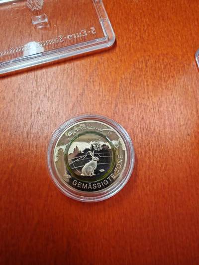 长老汇马年精选第十三场拍卖 - 2019德国温带5欧元高分子聚合物3金属精制币，原盒