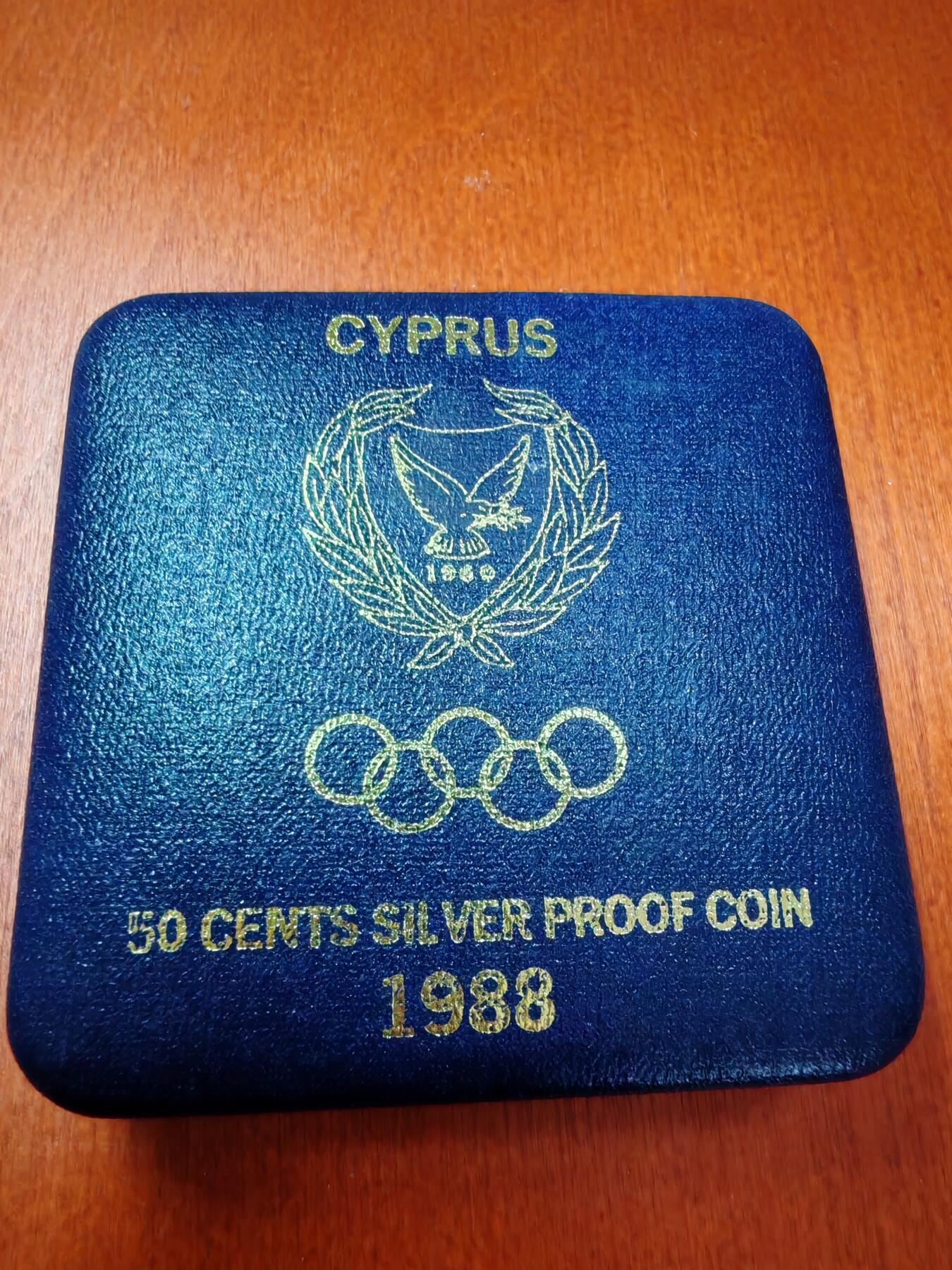长老汇龙年精选第二十二场拍卖 1988塞浦路斯奥运会50分精制银币，有盒无证，4000枚