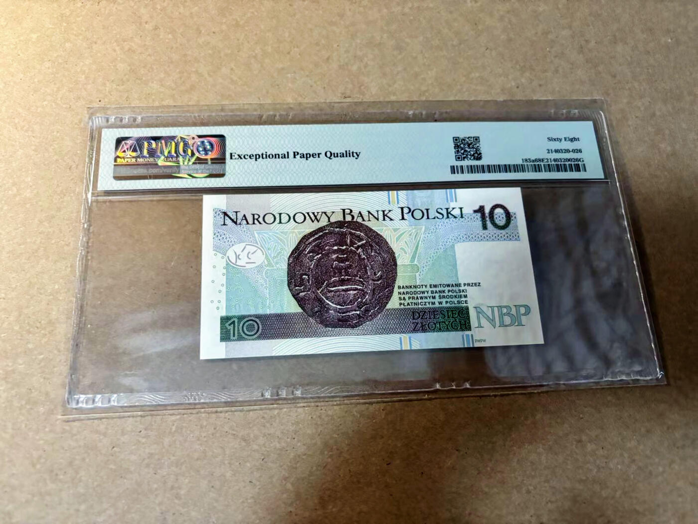【Blue Auction】✨世界纸币精拍第527期【精】 【AA】波兰 2012年10兹罗提   PMG68EPQ 超高分