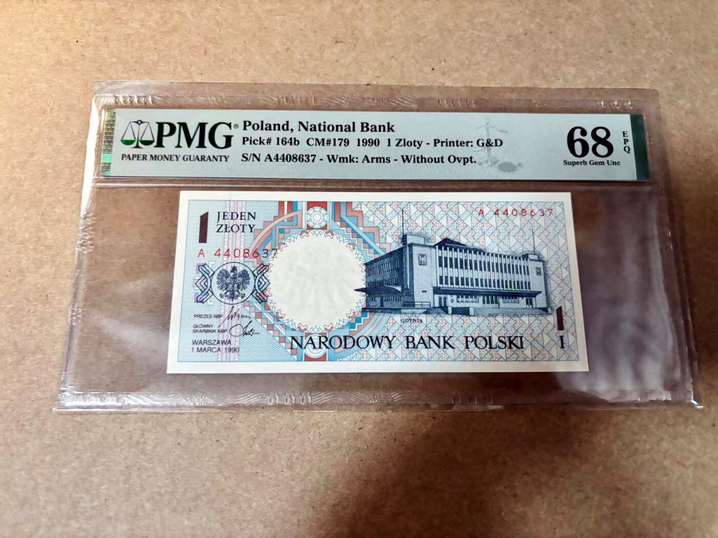 【Blue Auction】✨世界纸币精拍第527期【精】 波兰 1990年1兹罗提 PMG68EPQ 超高分