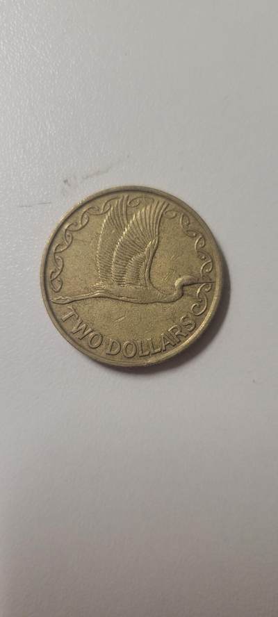 2024第十四期 新西兰2元硬币 仙鹤 1990年