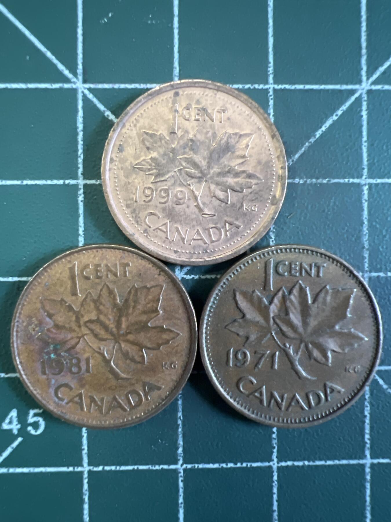第680期 硬币专场 （无押金，捡漏，全场50包邮，偏远地区除外，接收代拍业务，本店十天发一次货） 加拿大一分3枚
