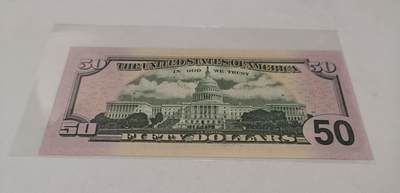 超越收藏第八场 2013年美国50美元全新裸币UNC号码前顺后豹子0