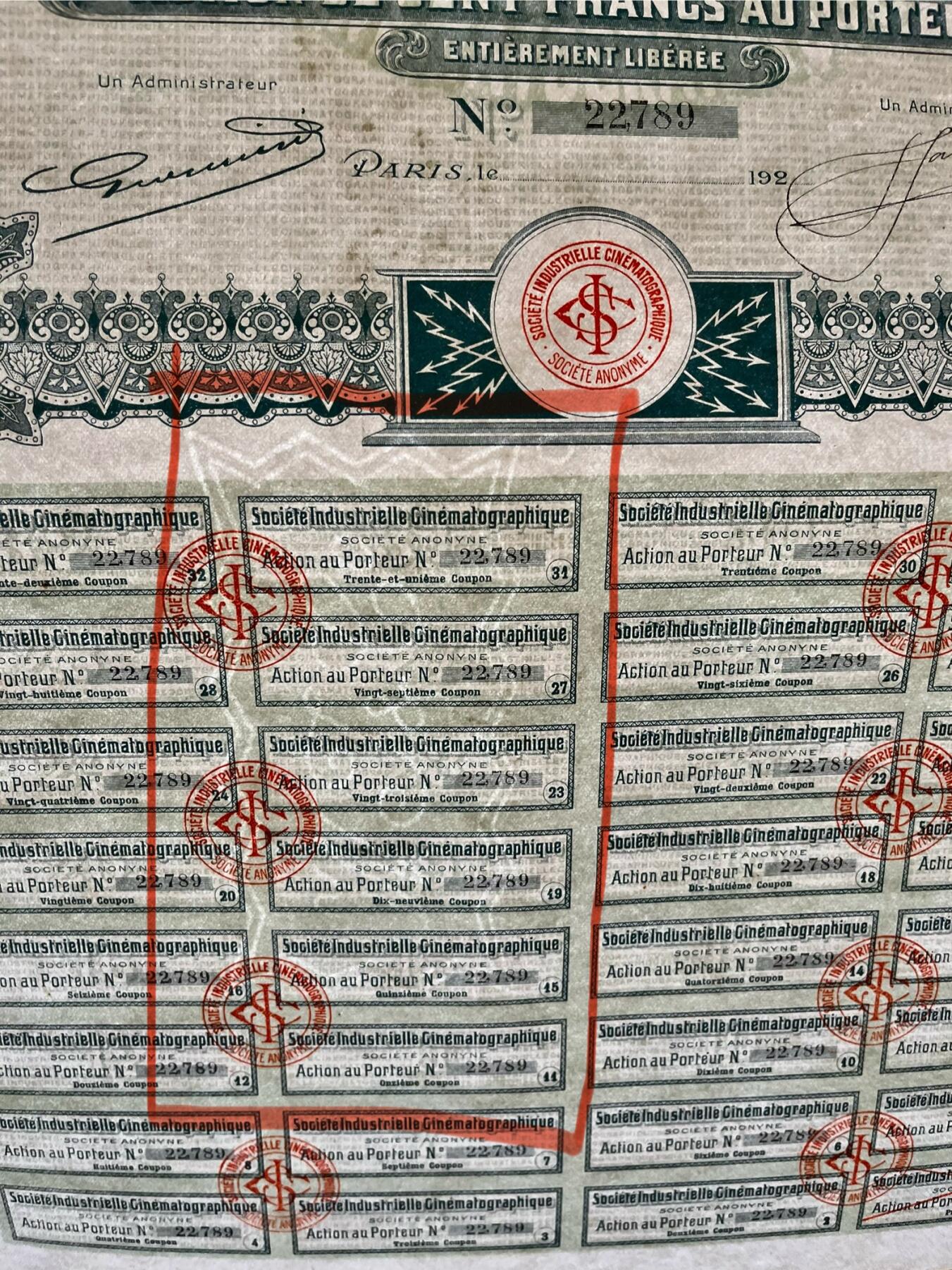 1920年法国电影制片厂股票