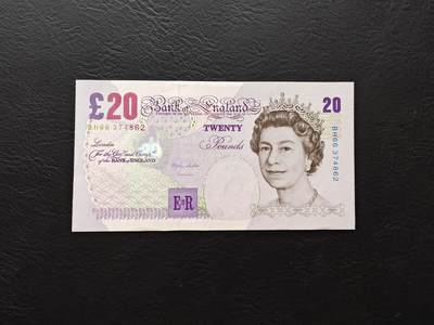 英国 1999年 E序 首发首签 20英镑纸币  全新UNC - 英国 1999年 E序 首发首签 20英镑纸币  全新UNC