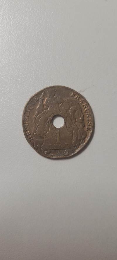 2024第十四期 法属印度支那百分之一 自由女神 殖民地硬币