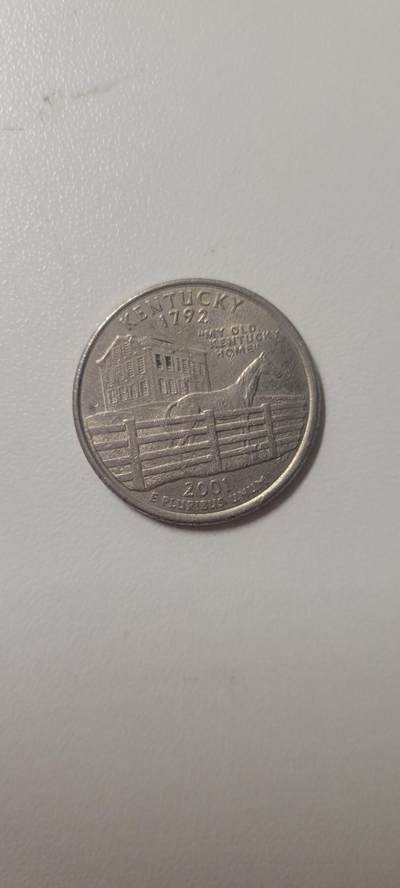 2024第十四期  美国2001年25分 州币系列纪念币P版