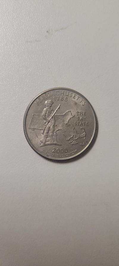 2024第十四期 2000年美国25分州币 马萨诸塞州P版