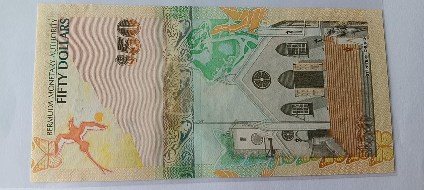 天和轩精品钱币第42场 全新UNC 百慕大50纸币