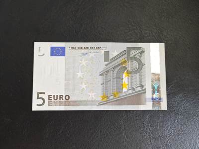 欧盟纸币 € Euro 2002版 一签 5欧元 U冠法国版 全新UNC - 欧盟纸币 € Euro 2002版 一签 5欧元 U冠法国版 全新UNC