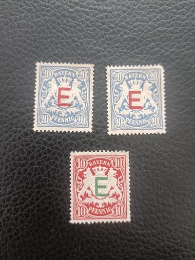 88外国邮票 德国邮票 巴伐利亚 1908年 州徽 加盖铁路公务 3枚 新票 所见即所得 - 88外国邮票 德国邮票 巴伐利亚 1908年 州徽 加盖铁路公务 3枚 新票 所见即所得
