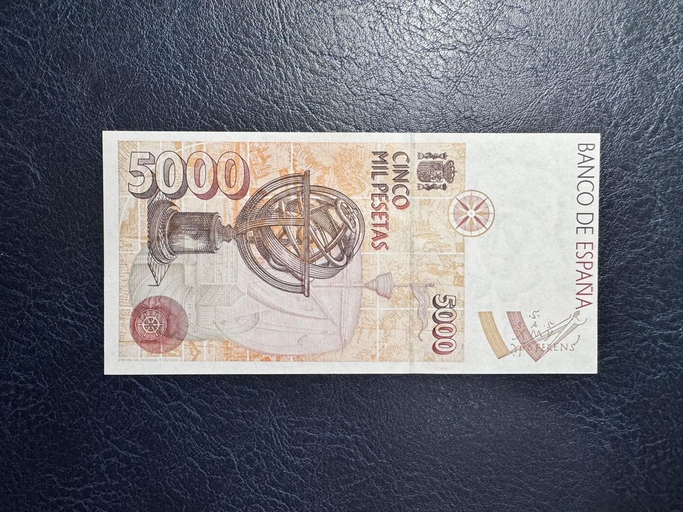 收藏联盟Quantum Auction 第369期拍卖  西班牙1992年5000比塞塔 品相全新UNC 
