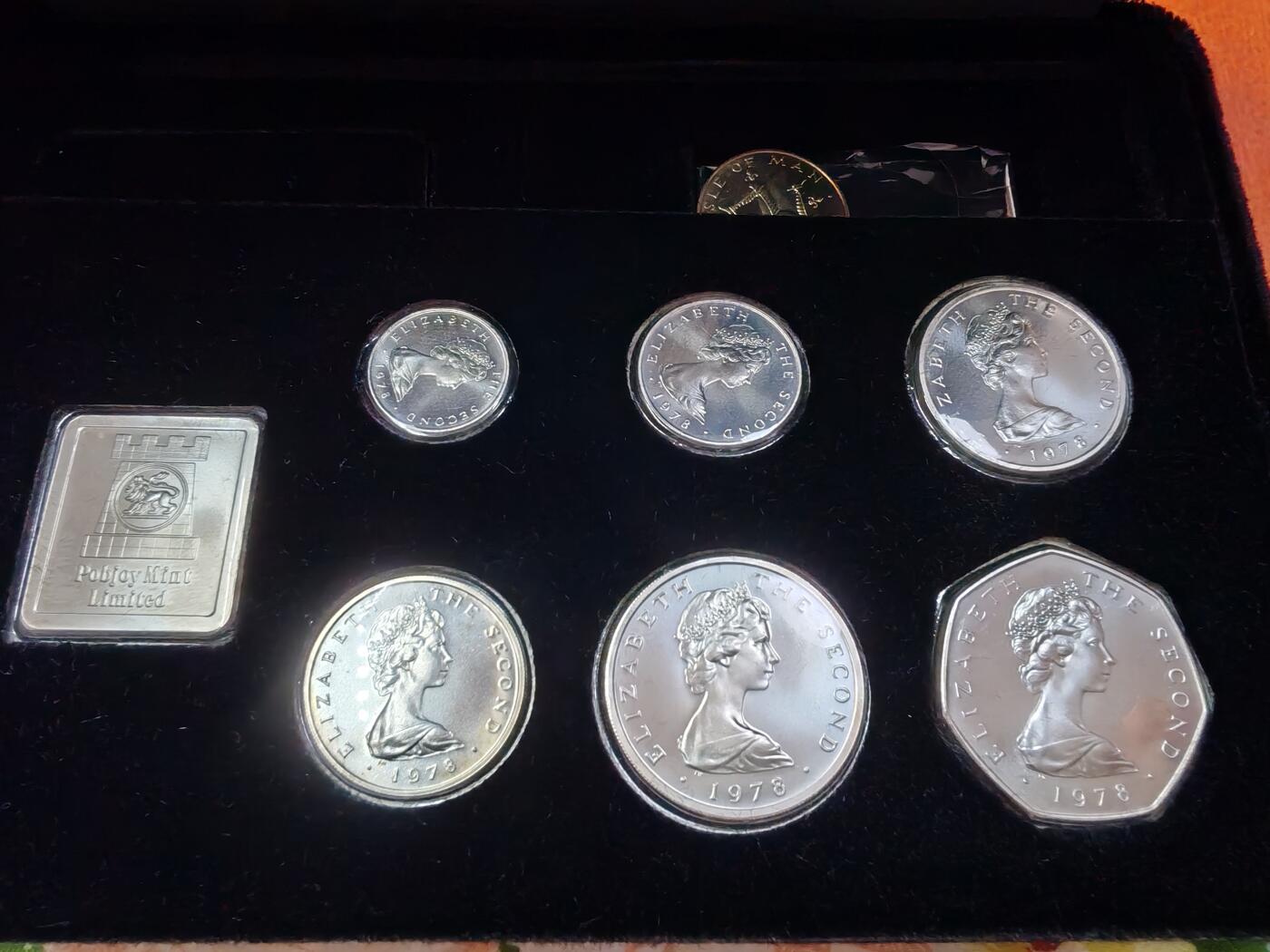 长老汇龙年精选第二十三场拍卖 1978马恩6枚银币套装，盒证全，1万套，带造币厂原章1枚