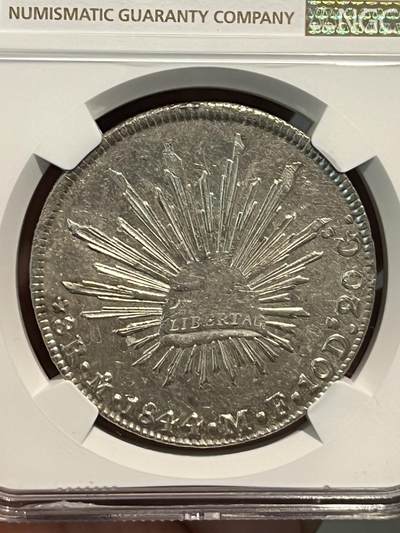 NGC-UNCD 1844MO花边墨西哥鹰洋早期鹰洋光度好 - NGC-UNCD 1844MO花边墨西哥鹰洋早期鹰洋光度好