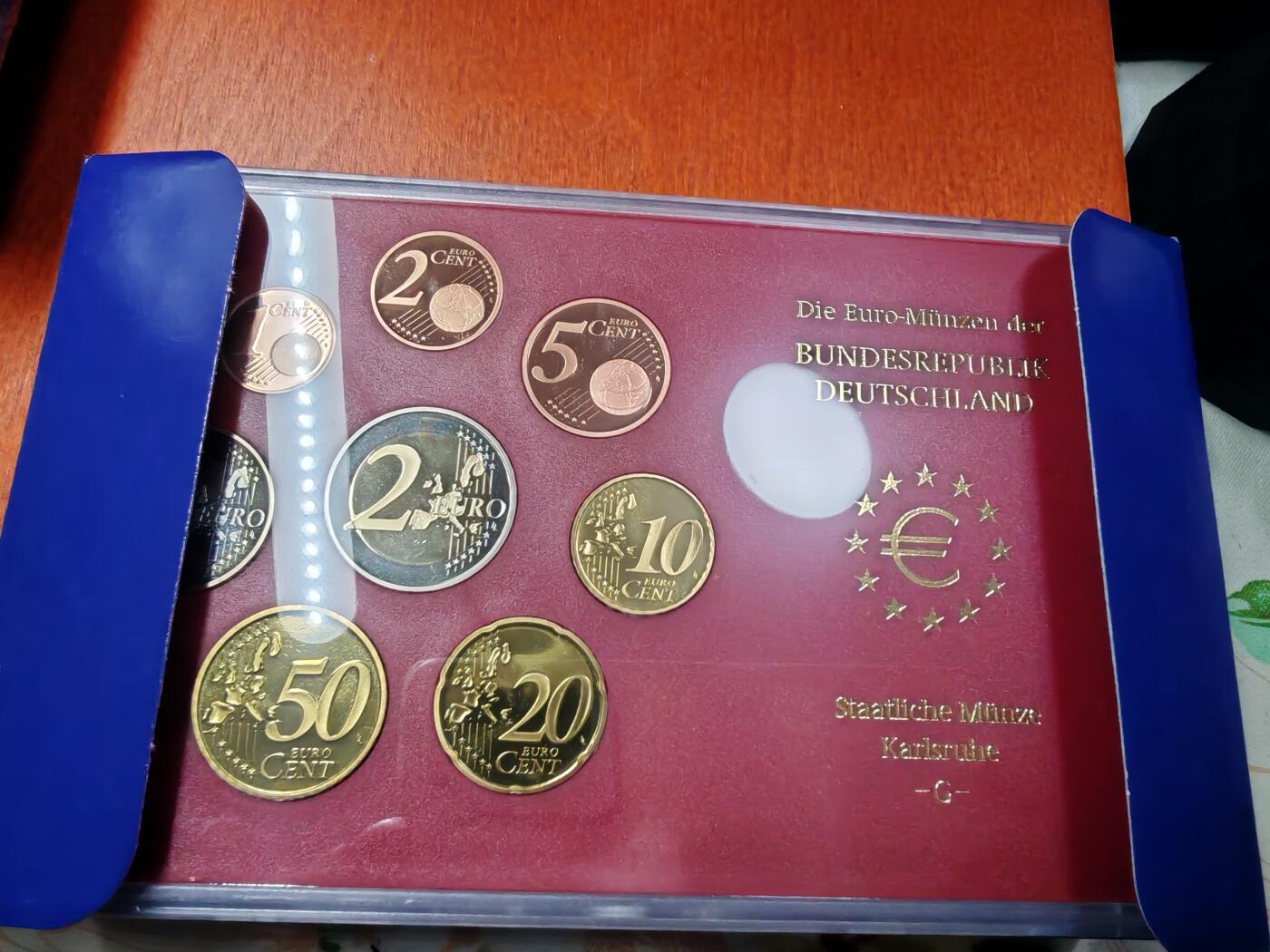长老汇龙年精选第二十三场拍卖 2004G德国欧元精制套币8枚，原盒证